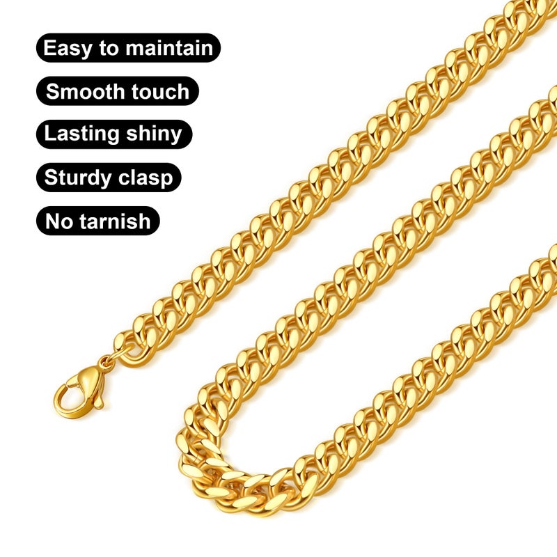 Monily Cuban Link Chain for Men 11 mm 16 Inches Stainless Steel Mens Chain Chunky Necklaces Mens Jewelry - Image 5